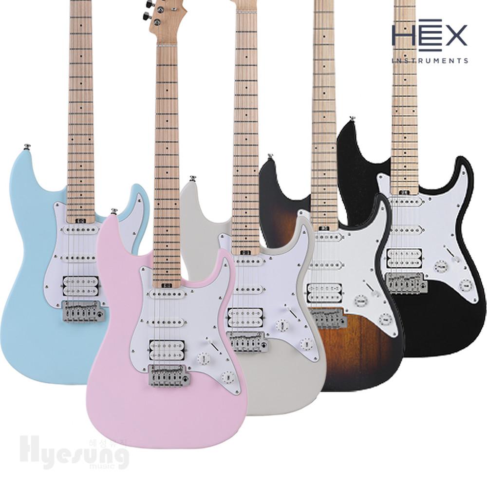 헥스 일렉기타  E100 PLUS 입문용 연습용/헤드폰앰프/ 풀구성품세트