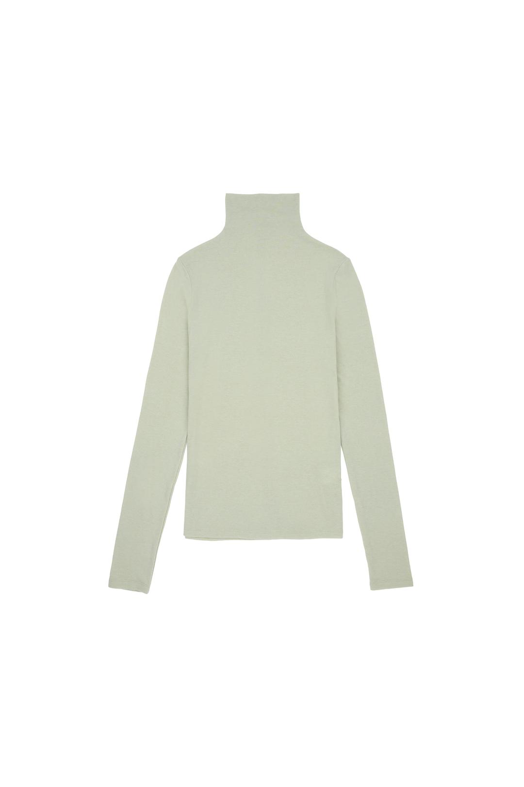 BASIC WOOL TURTLENECK LONG SLEEVE T SHIRT, MINT