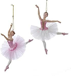 Pink Ballerina Ornaments, 2 Assorted