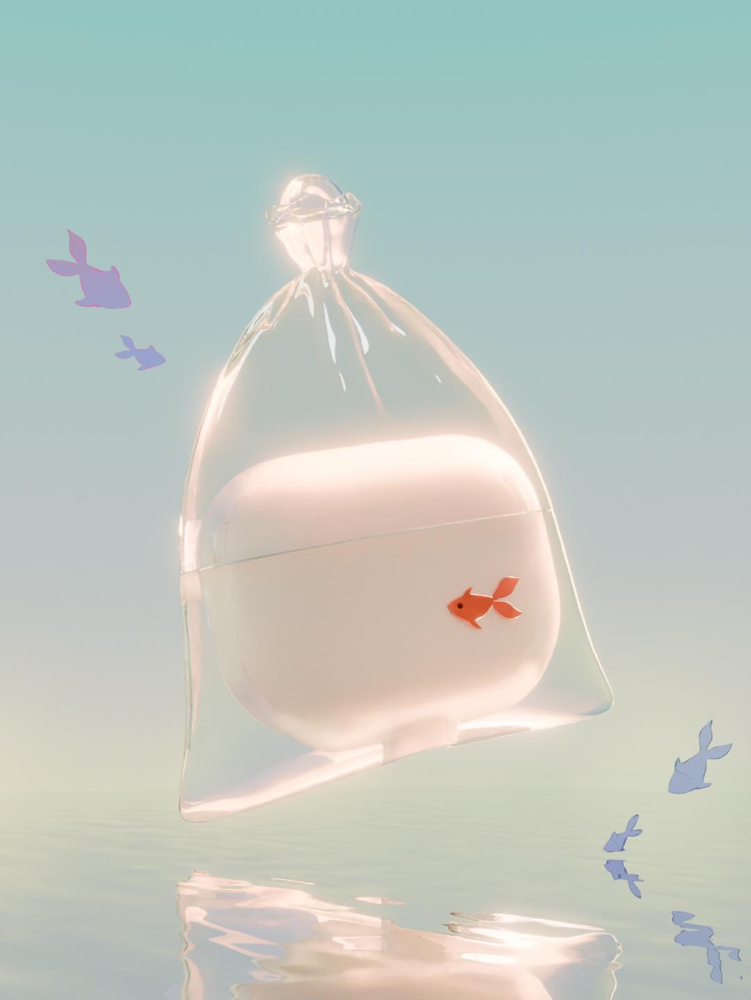 Gold Fish Clear Airpod Case 금붕어 클리어 에어팟 케이스