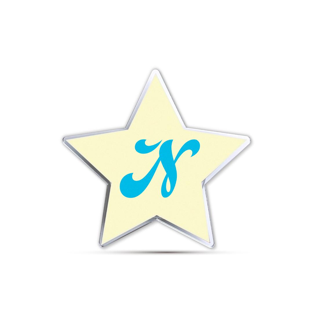 NIB star acrylic tok (cream)