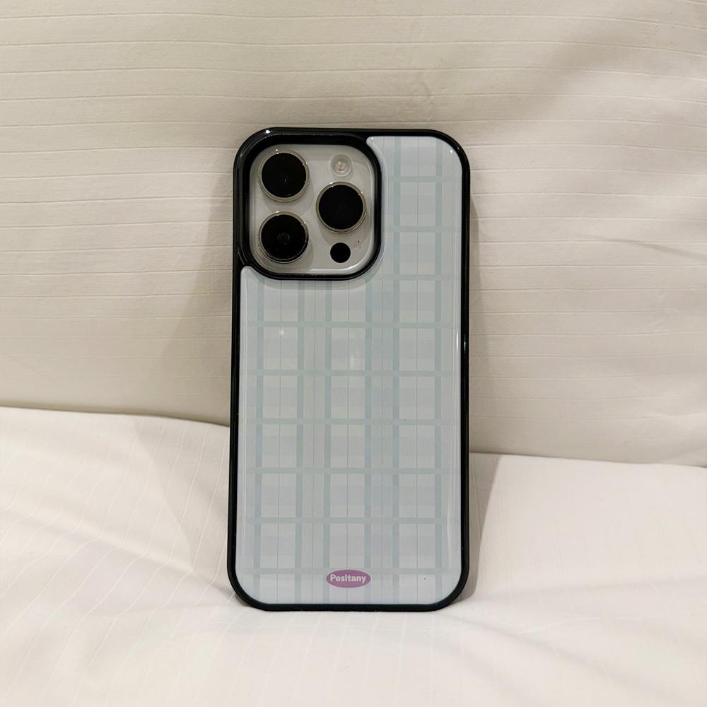 [29CM단독] Blue ckeck phone case
