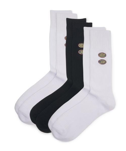 DA × OAM Logo 3-Pack Socks