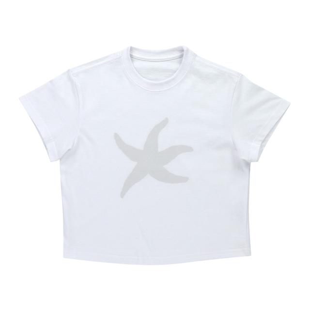 TCM starfish logo crop T (white)