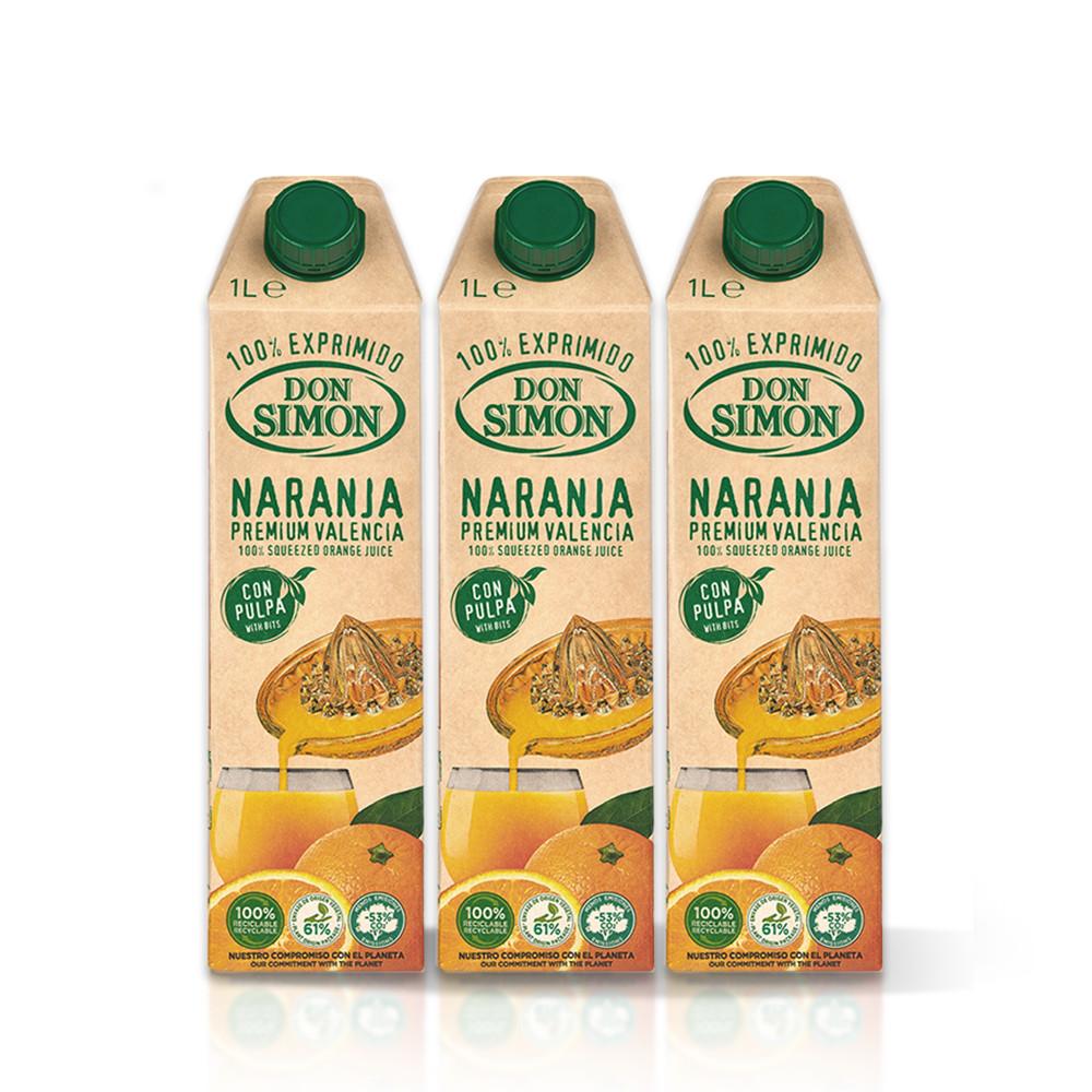 돈시몬 100% NFC 착즙 오렌지주스 1L 3개 [원산지:스페인]