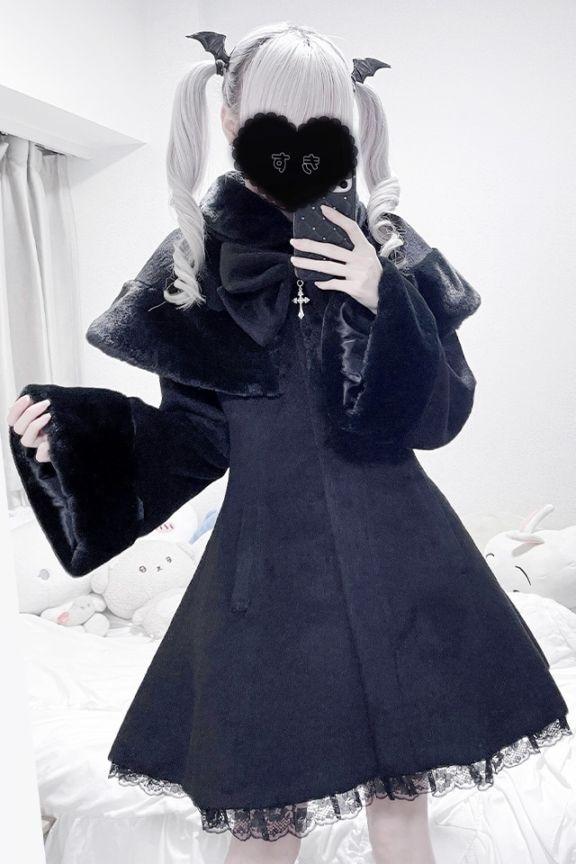 【MA*RS】【TETOYちゃんコラボ】クロスリボンケープ付きコート - ブラック size-F-Ma*rs WebStore by LiLimPark