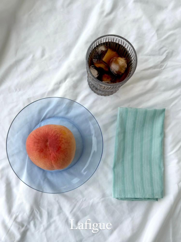 민트 스트라이프 키친크로스 테이블 식탁매트