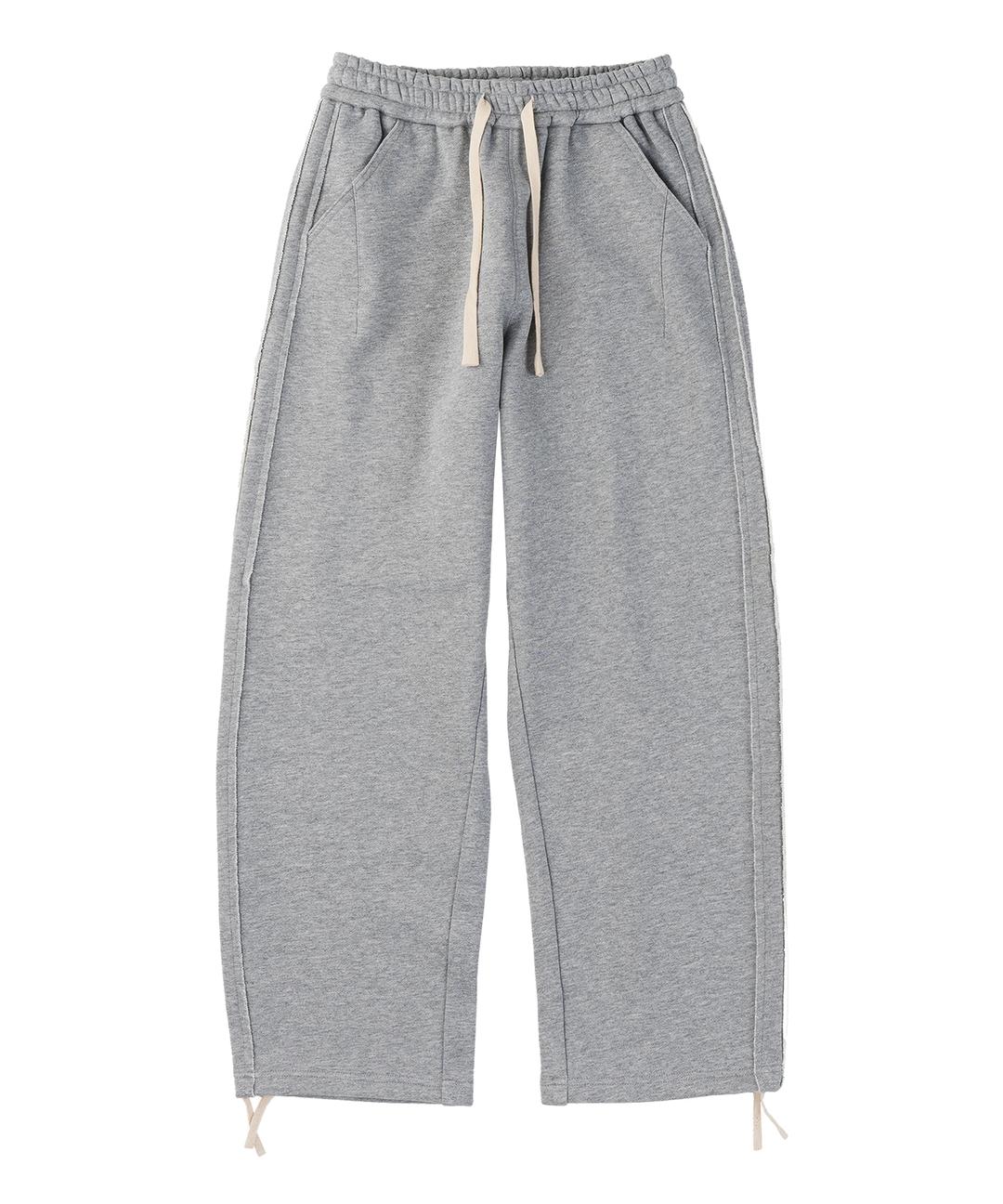 RAW CUT DART SWEATPANTS [MELANGE GREY]