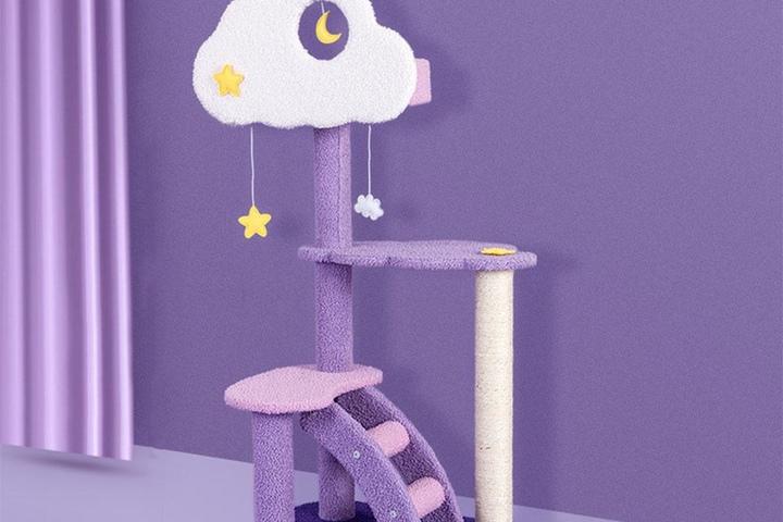 [해외] 고양이집 구르미 놀이동산 캣타워 DIY 퍼플