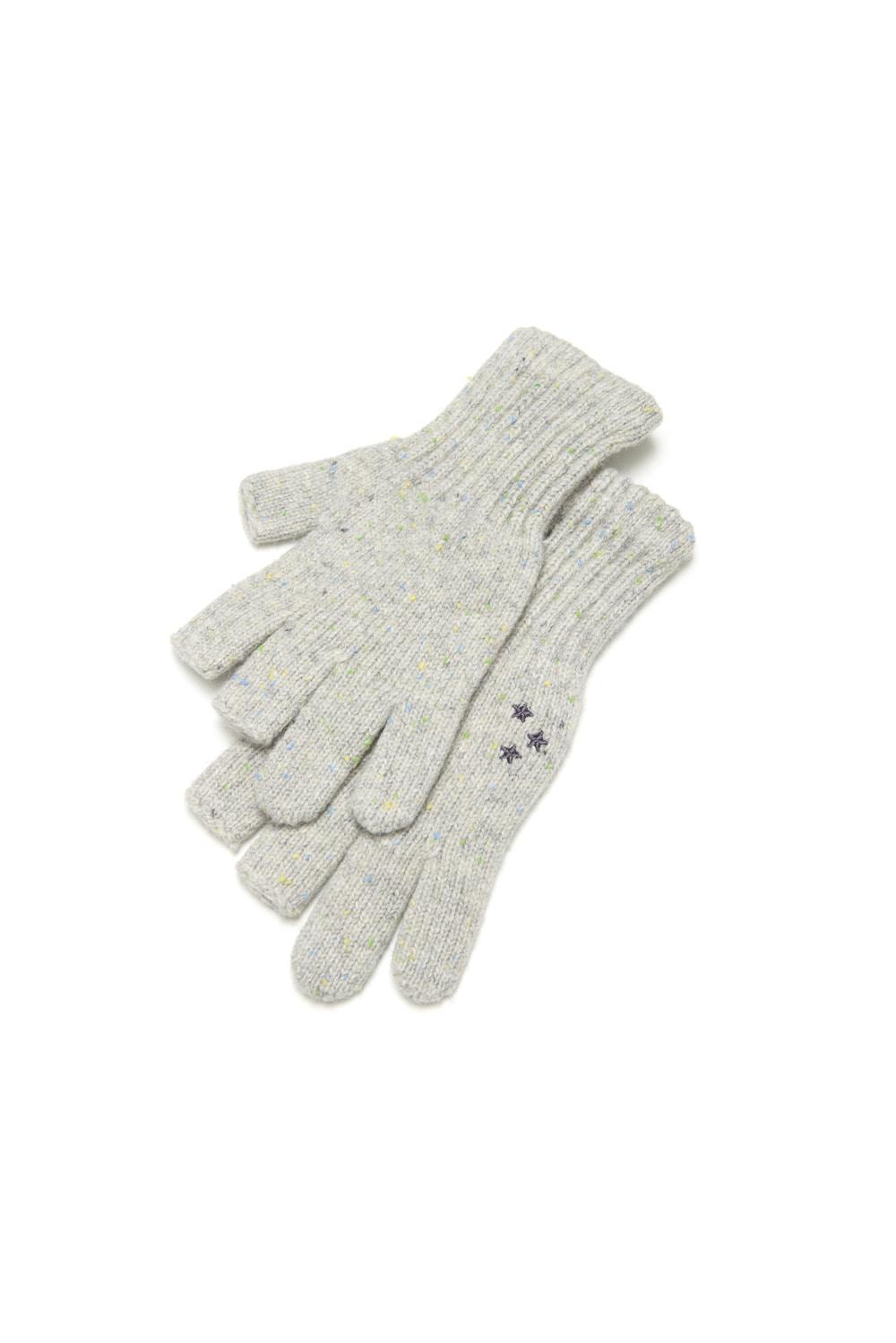 Star Wool Gloves Grey