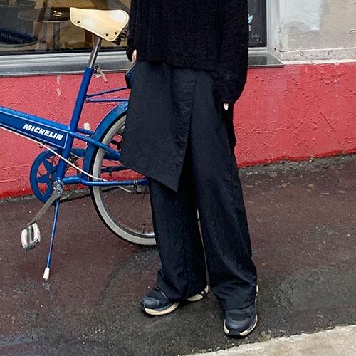 Strap Wrap Skirt Pants (3 color)