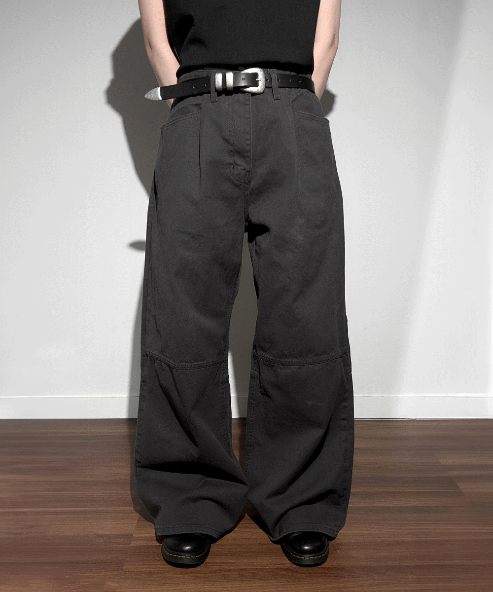 [UNISEX] 렌 비조 와이드 코튼 팬츠 (4 Color)