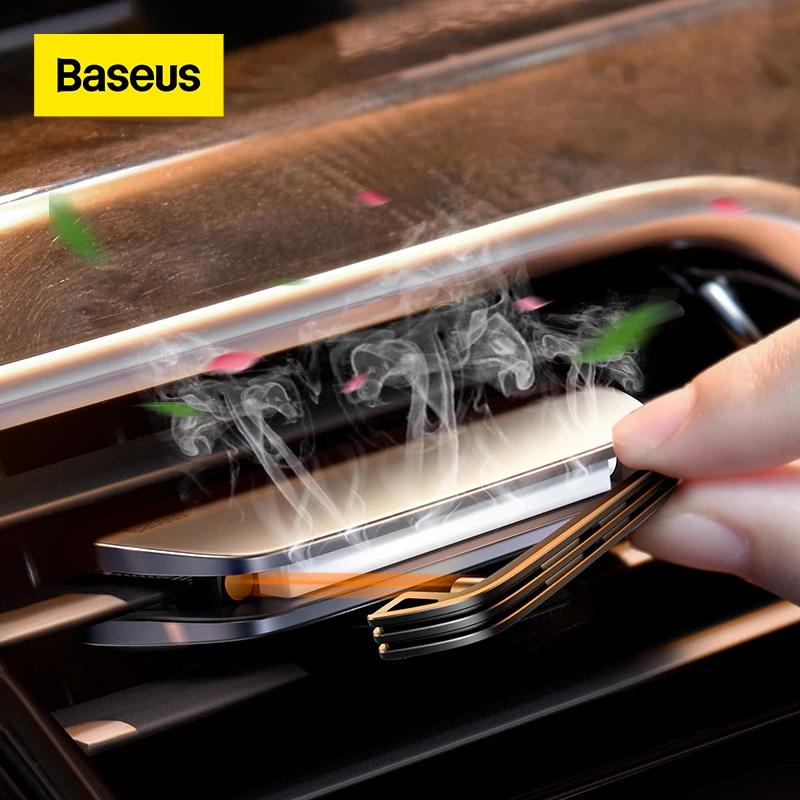 Baseus 자동차 공기 청정기 금속 세라믹 향수 자동 인테리어 액세서리 미니 재사용 자동차 기관총 자기 자동차 향수