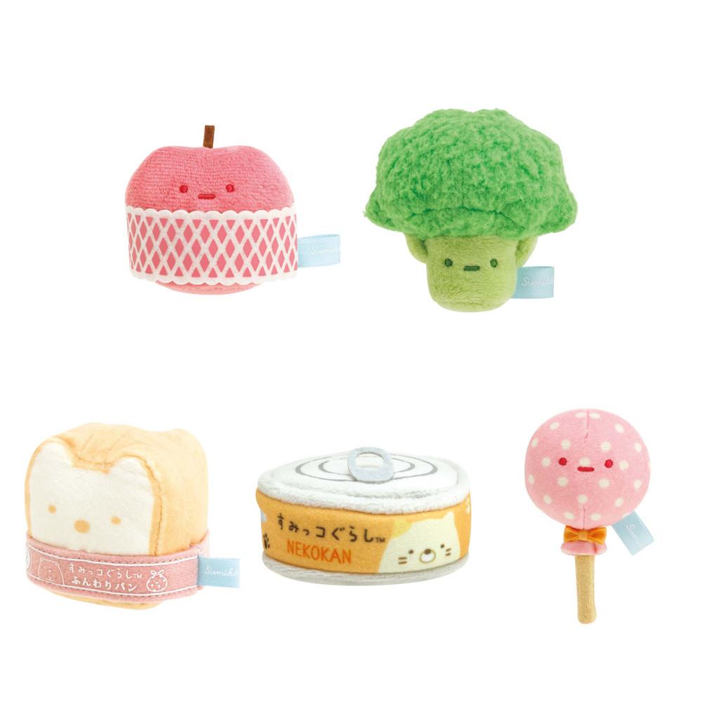 스미코구라시 마켓 미니 테노리 인형 사과 빵 브로콜리 사탕 캔