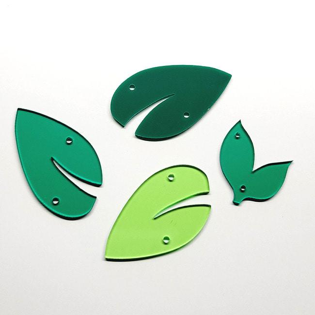 [아크릴 요모조모] 잎사귀 펜던트 모음