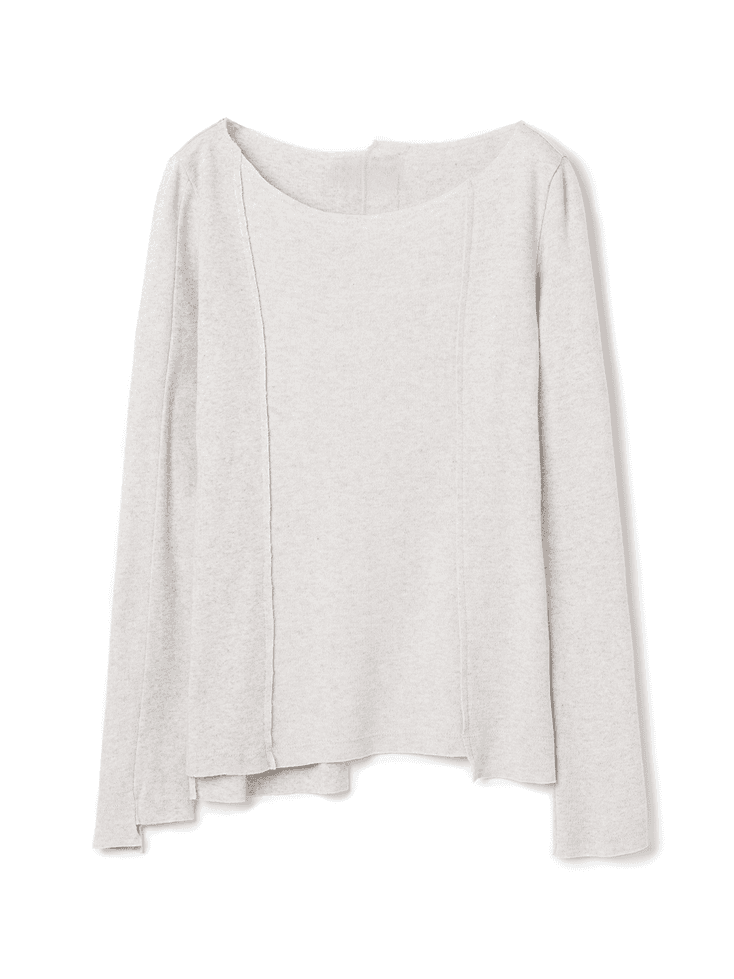 컷오프 인시전 티셔츠 [화이트 멜란지]