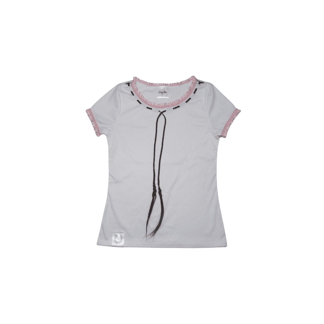 Pony Hair Eyelet Tee - M