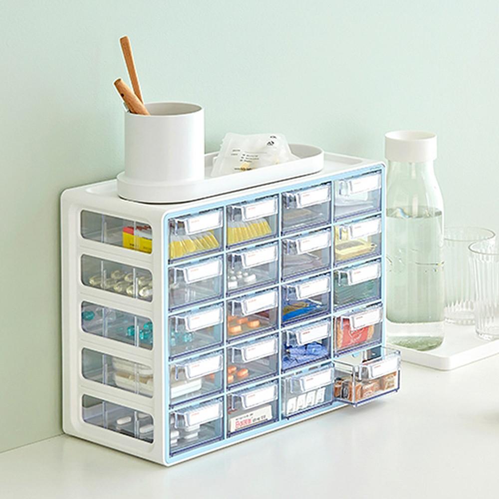 미니 책상위 서랍 시스템 멀티박스 20단 데스크 오거나이저 수납 보관함 데스크정리함