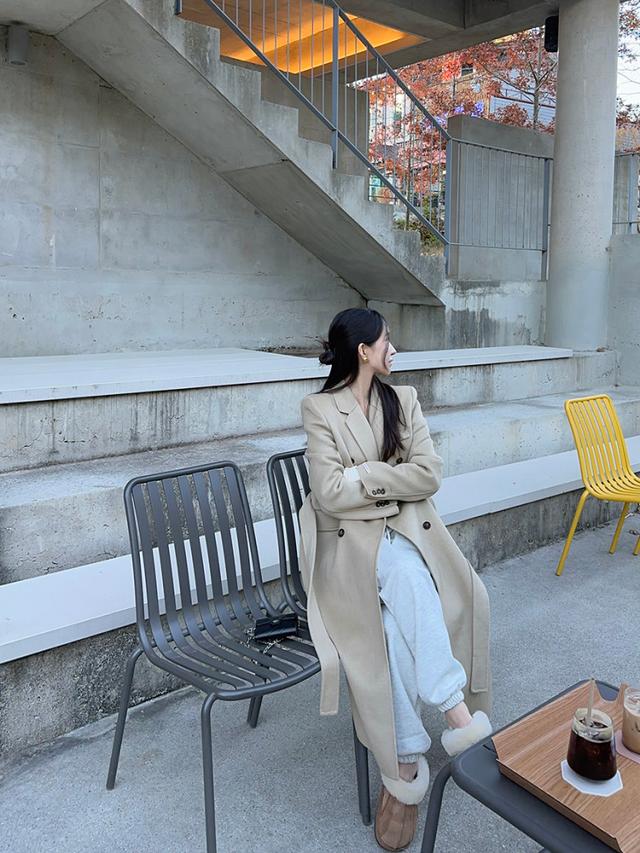 센더 울90 스트랩 핸드메이드 롱 코트 (5color)