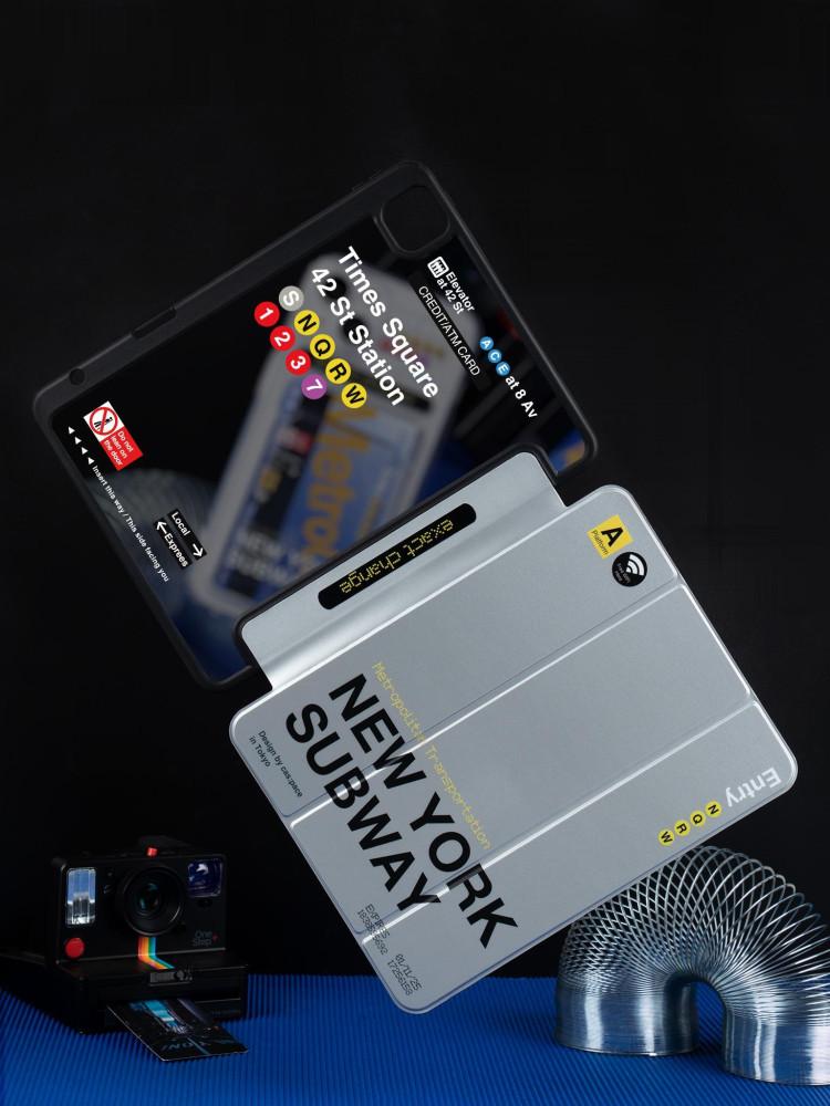수심 Subway Ipad Case 아이패드 케이스 실버 심플 서브웨이 힙한 미러 거울