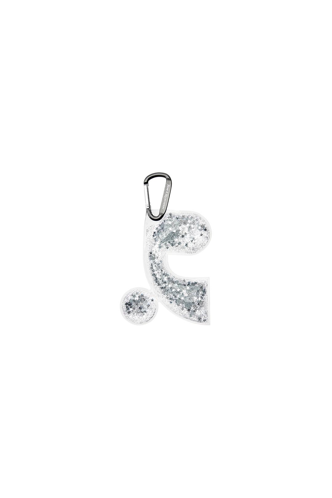 RR GLITTER KEYRING - CLEAR