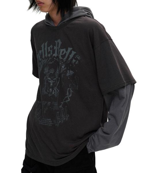 Hells Bells Layered Hoodie Sleeves