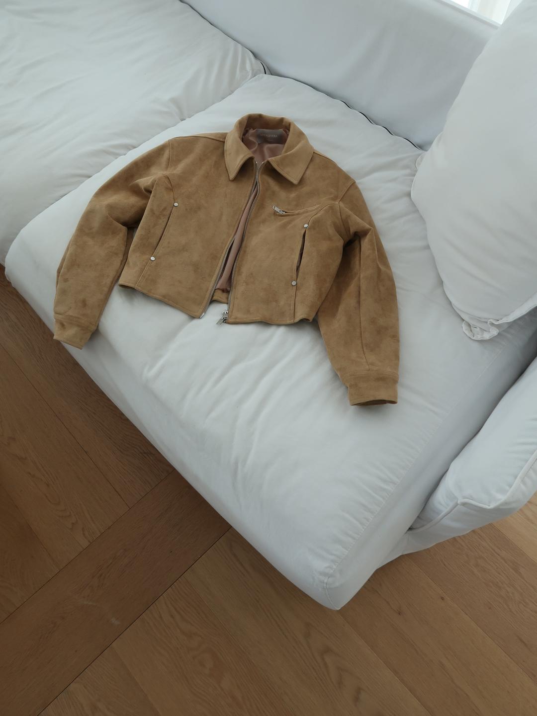 SUEDE SHORT RIDER JACKET