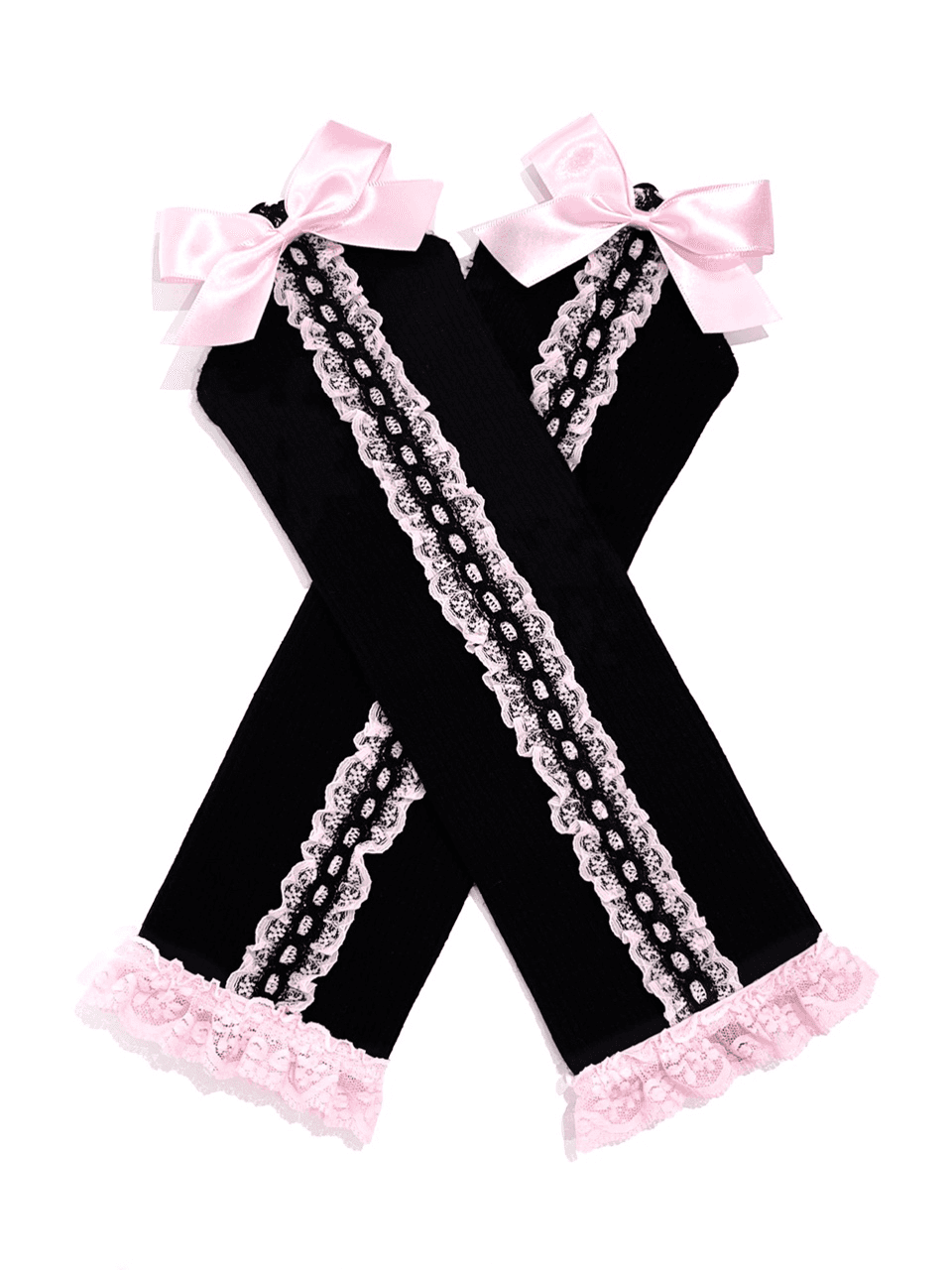 Eru ໒꒱ Arm Warmer (black pink)