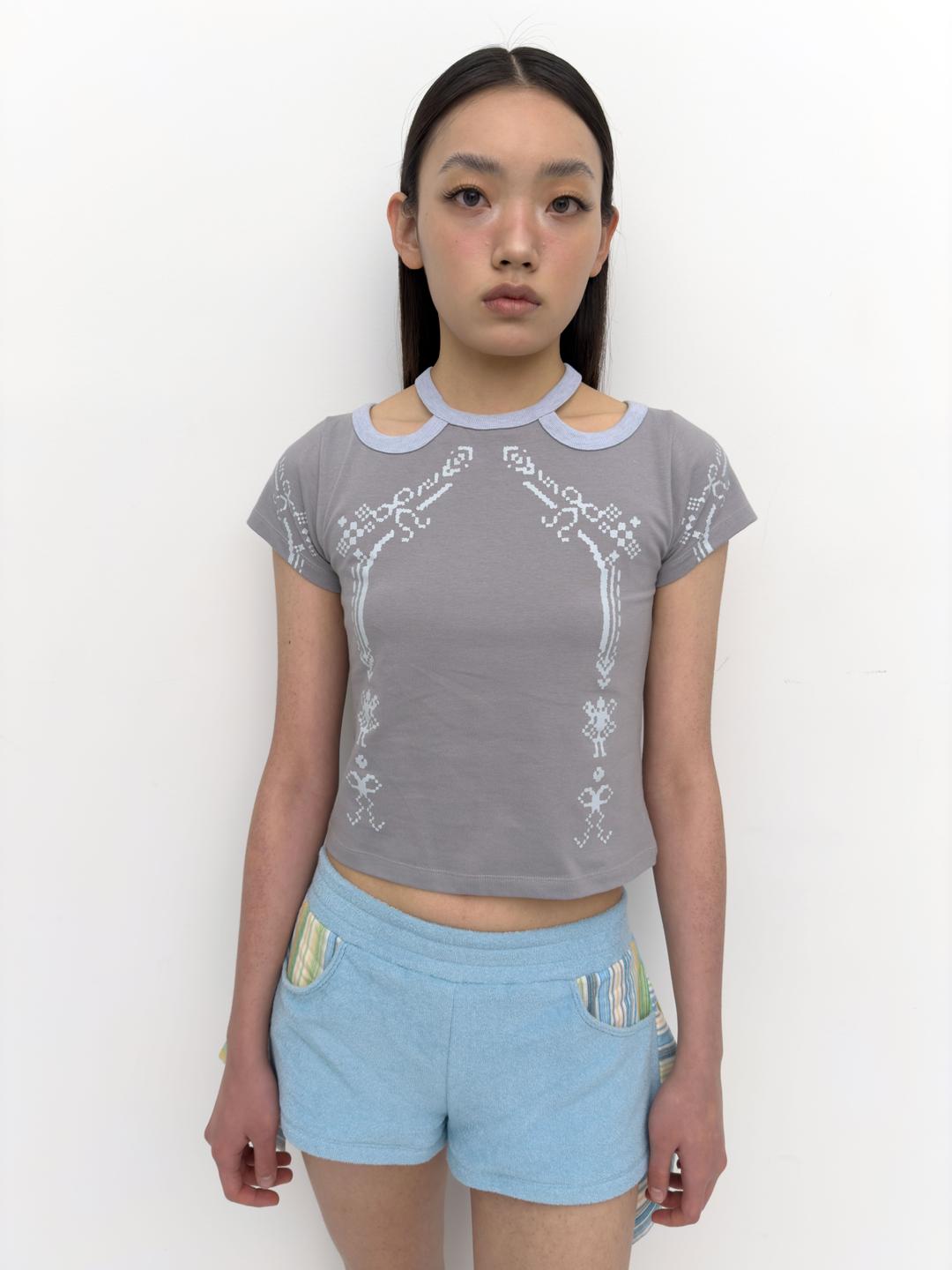 [4/23일 예약발송] Angel baby tee Grey