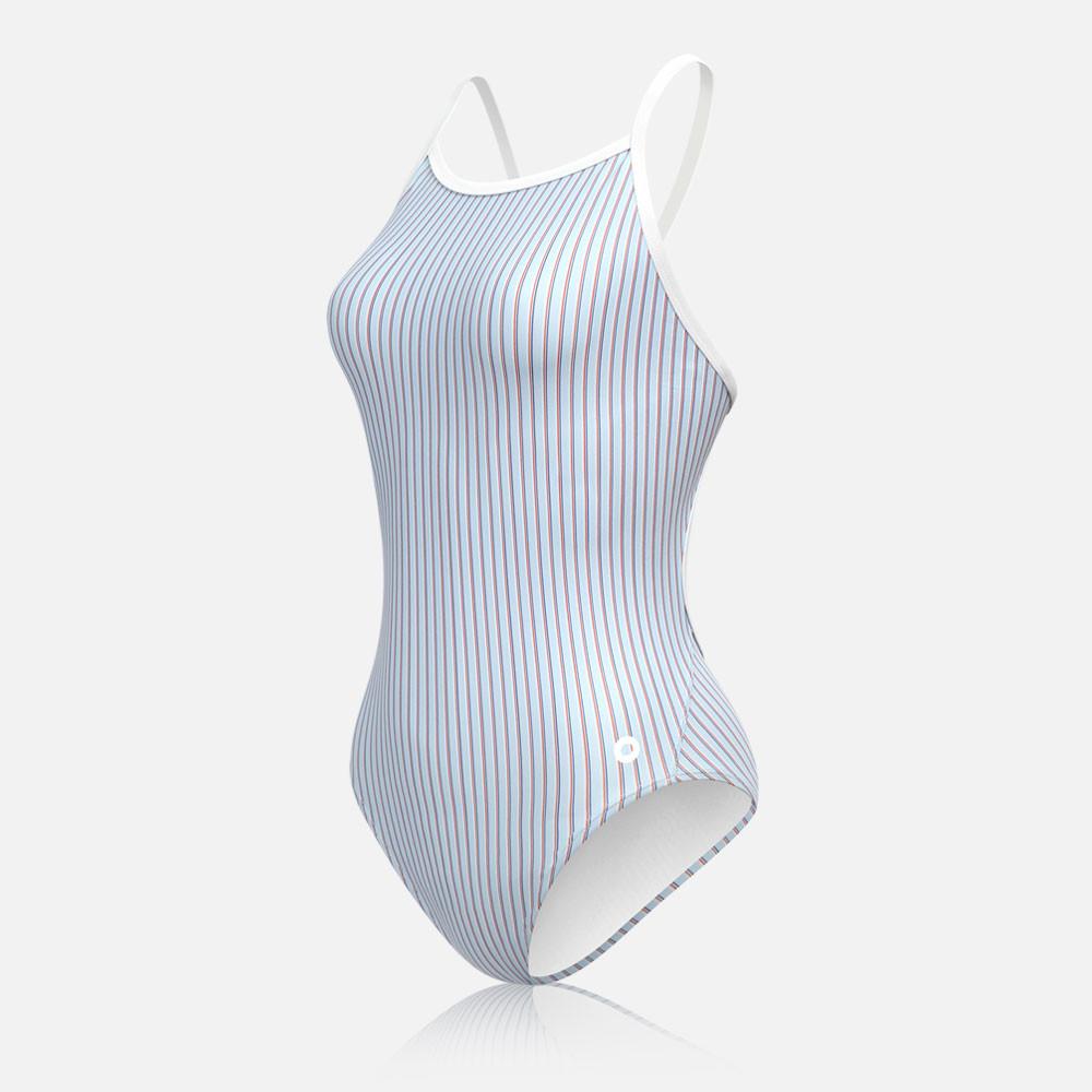 애디블 여성수영복 스트라이프 스카이블루 Stripe Sky Blue