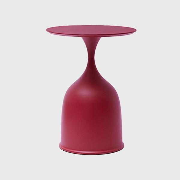 Octavia Matt Crimson Metal Side Table (DAUST93)