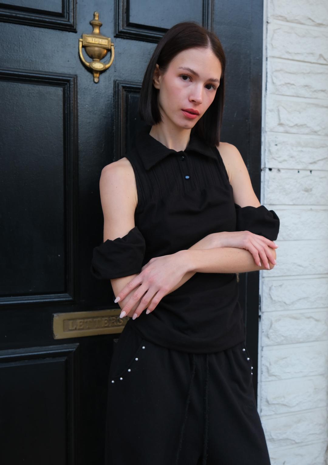 [품절임박] PUFF POTION SHIRRING TOP *BLACK