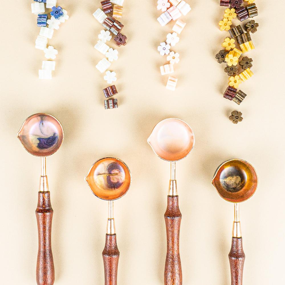 크랩서플라이 실버 브론즈 골드 로즈골드 실링왁스 실링스탬프 멜팅 스푼