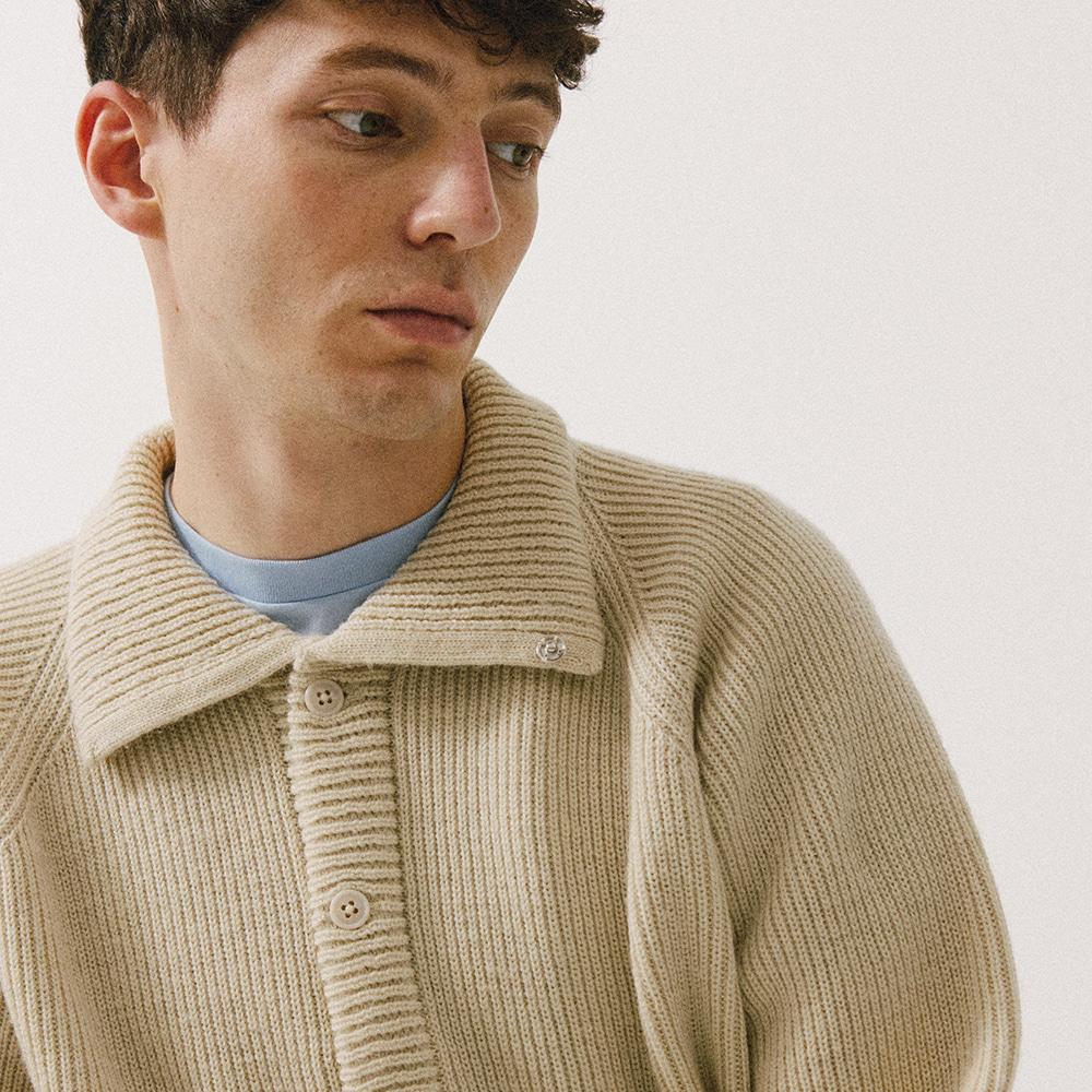 TF3-SW04 울 버튼업 가디건-에그쉘