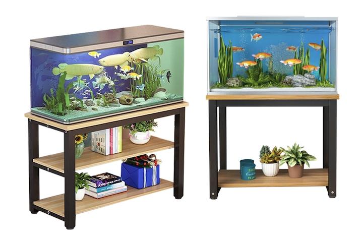 두꺼운 철제 우드 축양장 2자 3자 수조 어항 선반 다이 받침대