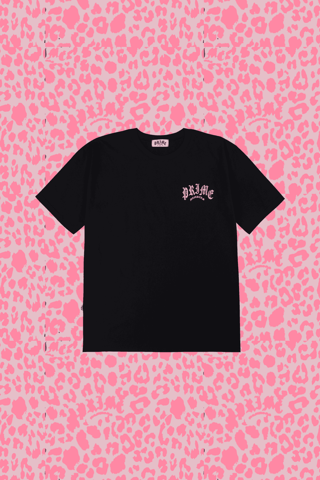LP Pink Logo Over Large Fit T-Shirt Black