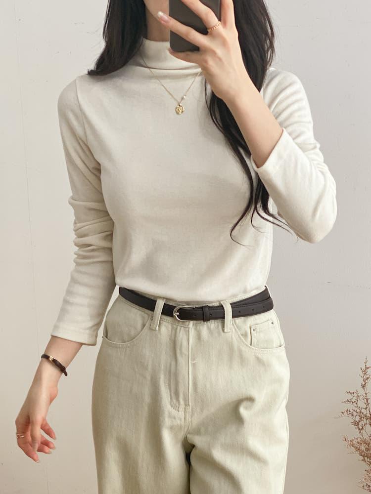 1+1 소프트 반목 폴라 모크넥 레이어드 이너 티셔츠 8color