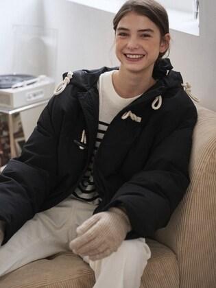 DUFFLE SHORT DOWN PADDING_BLACK