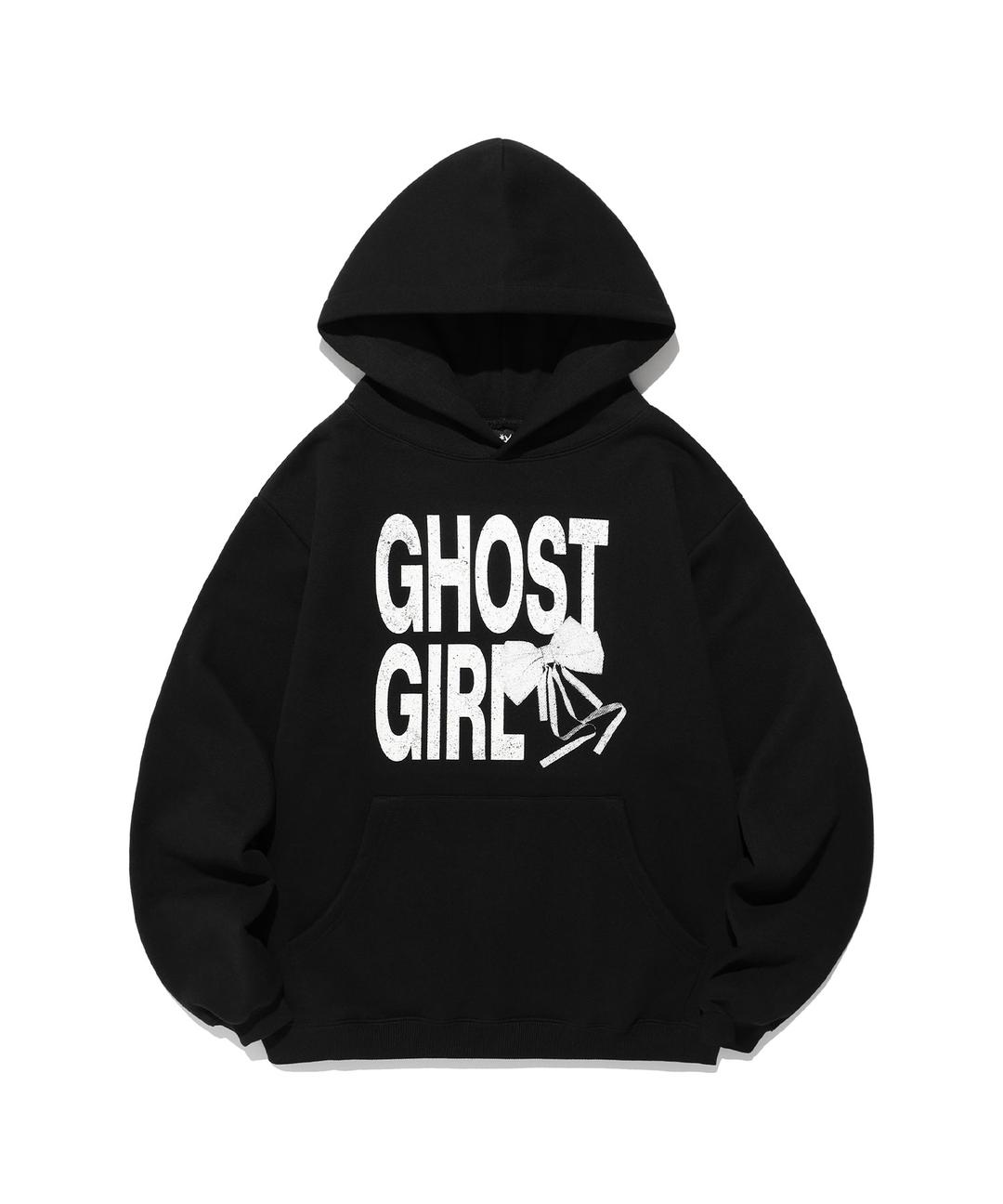 ghost girl ribbon hoodie[black]