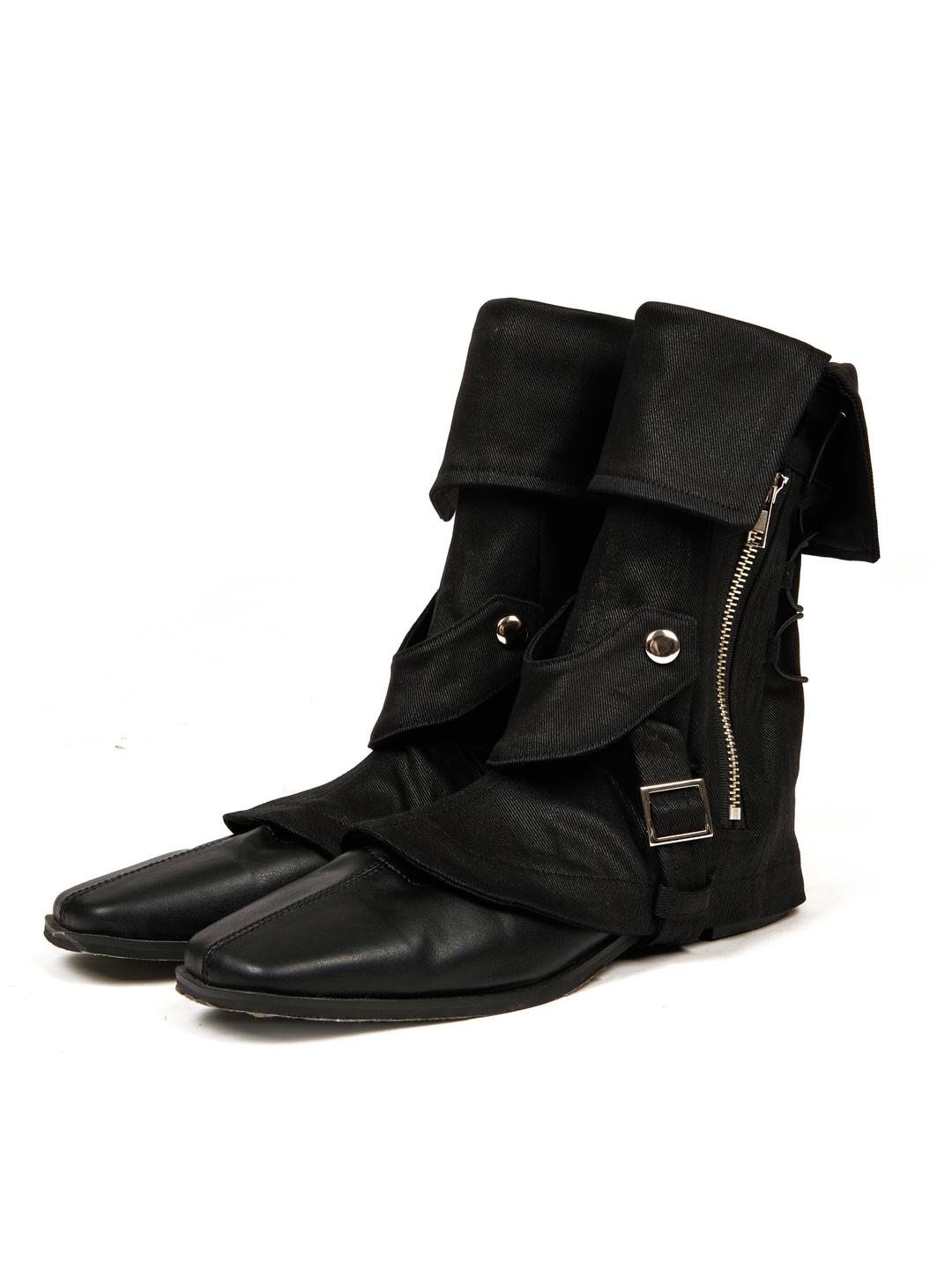 Coating Denim Gaiters (Black)