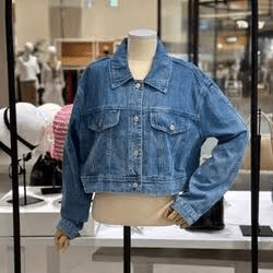 반에이크 스티치 크롭 데님자켓 VB2XDJU201Z