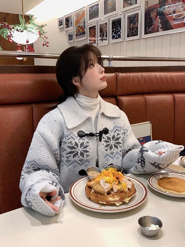 슬로우앤드 [베스트재입고] made. 마이디얼 노르딕 토글가디건 - 2 color