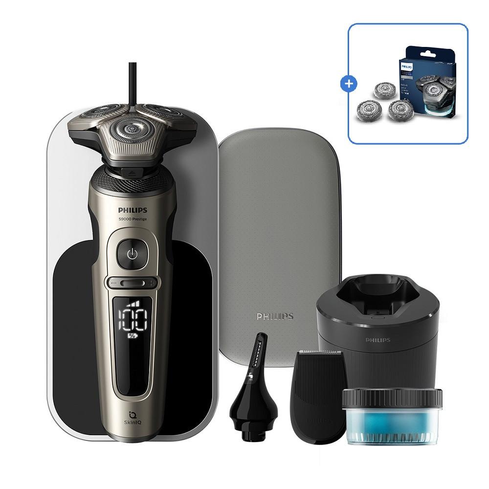[면도날 증정+구매확정 5%+리뷰작성시 N포인트 적립]필립스 SkinIQ S9000 프레스티지 시리즈 전기면도기 샴페인 골드 SP9883/36