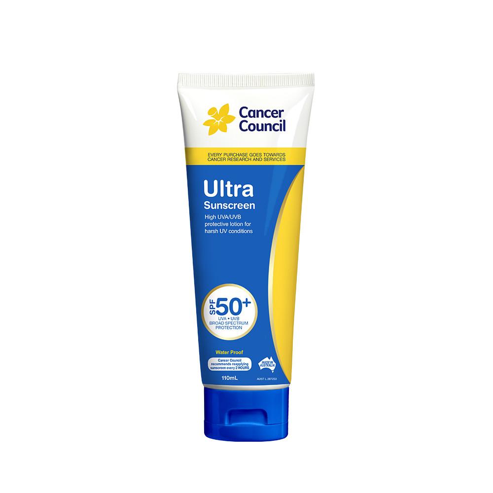 캔서카운슬 울트라 썬스크린로션 SPF50+ 110ml 호주 서핑 물놀이 스포츠 선블럭