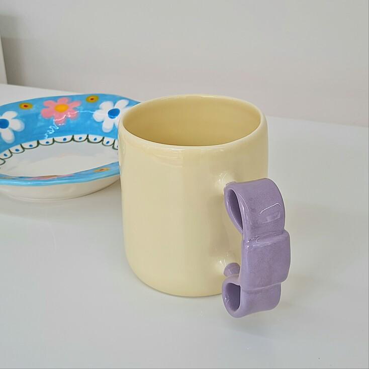 버터 보라 리본 빅머그