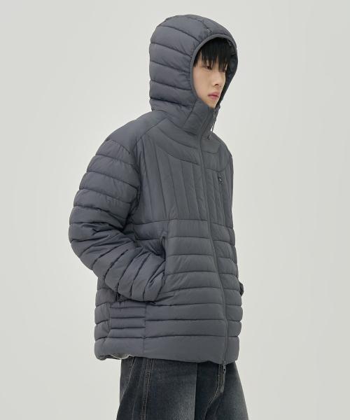 립스탑 라이트  패딩 점퍼 (CHARCOAL)