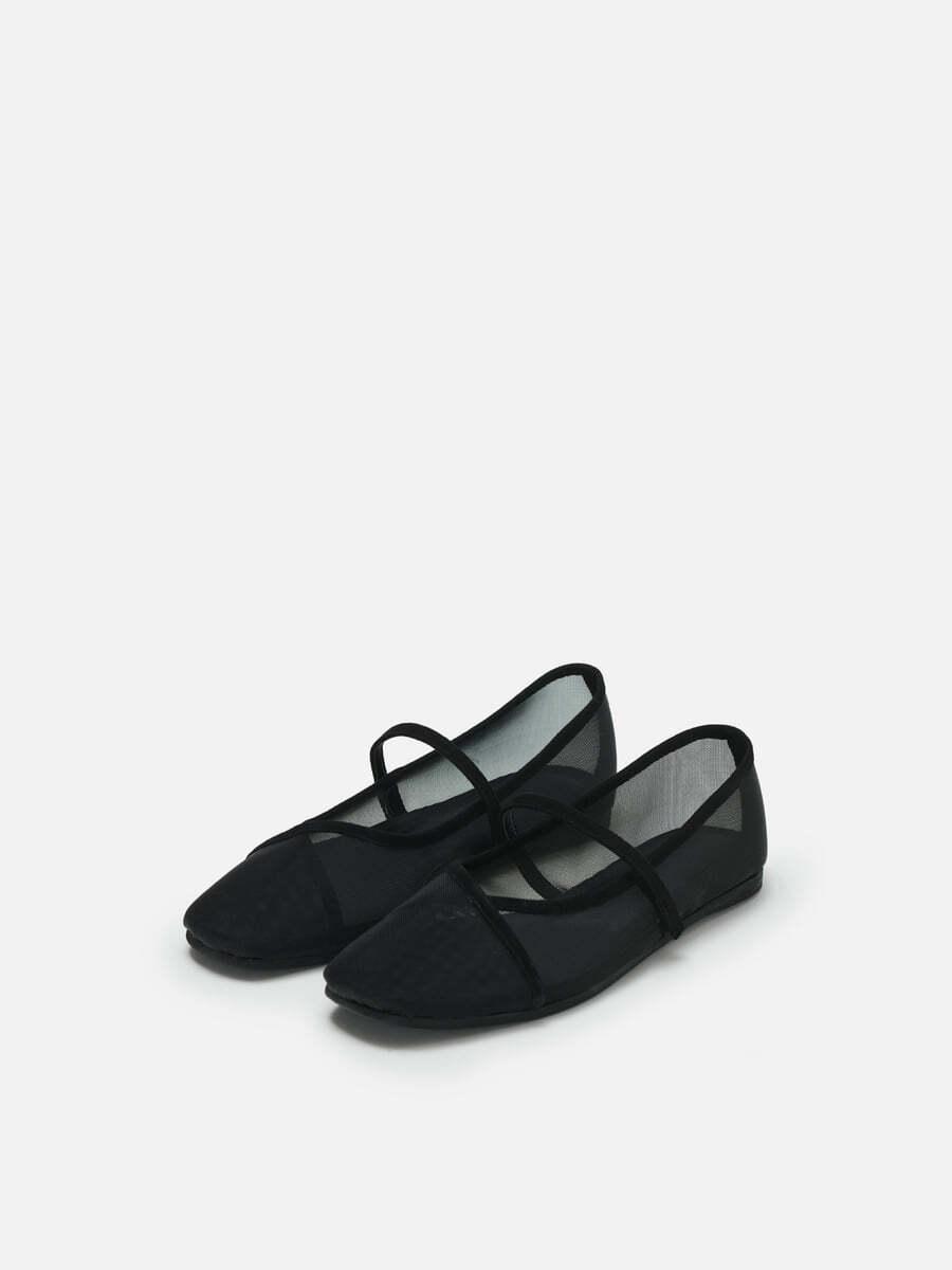 Rowie mary jane shoes Mesh Black