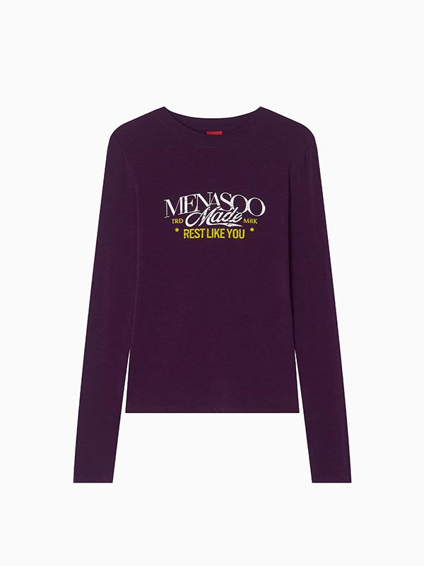 MNS Soft Fitted Long T Shirt_Purple