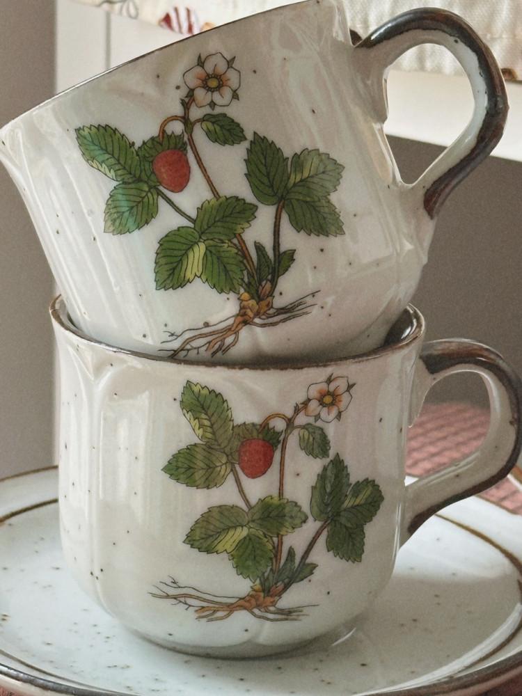 [중고] 산딸기 컵&소서 / Rasberry cup&saucer