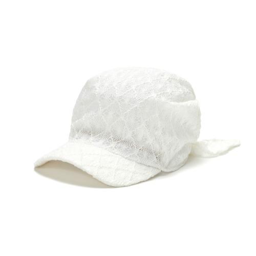 [NEW -10%] SCARF CAP_LACE WHITE